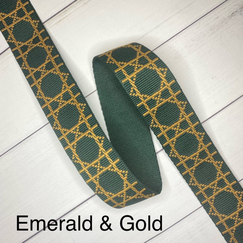 Diamond Webbing - Emerald with Gold