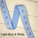 Diamond Webbing - Light Blue with White