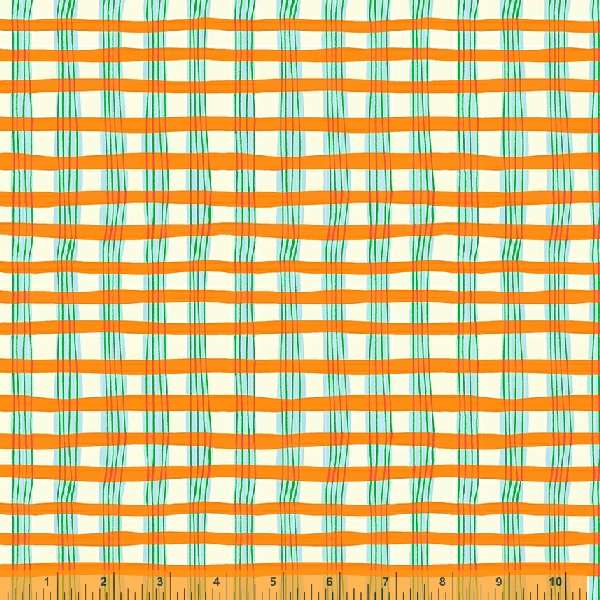 Lucky Rabbit: Painted Plaid in Orange