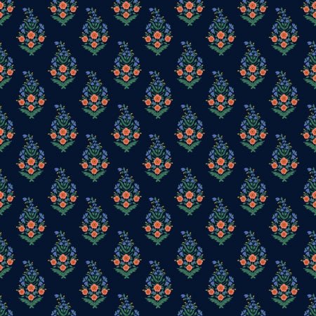 Vintage Garden: Paisley in Navy