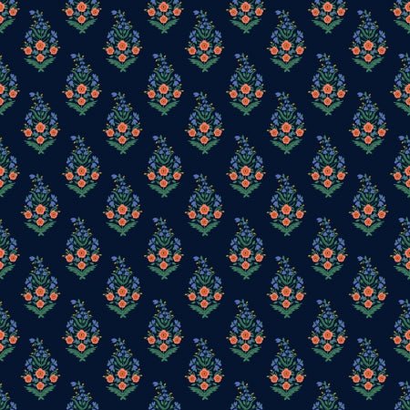 Vintage Garden: Paisley in Navy