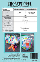 Patchwork Duffle Pattern - 2nd edition