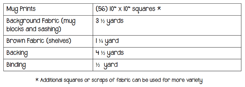 Mugs PDF Quilt Pattern