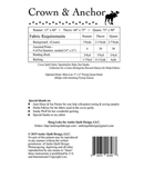 Crown and Anchor Quilt Pattern