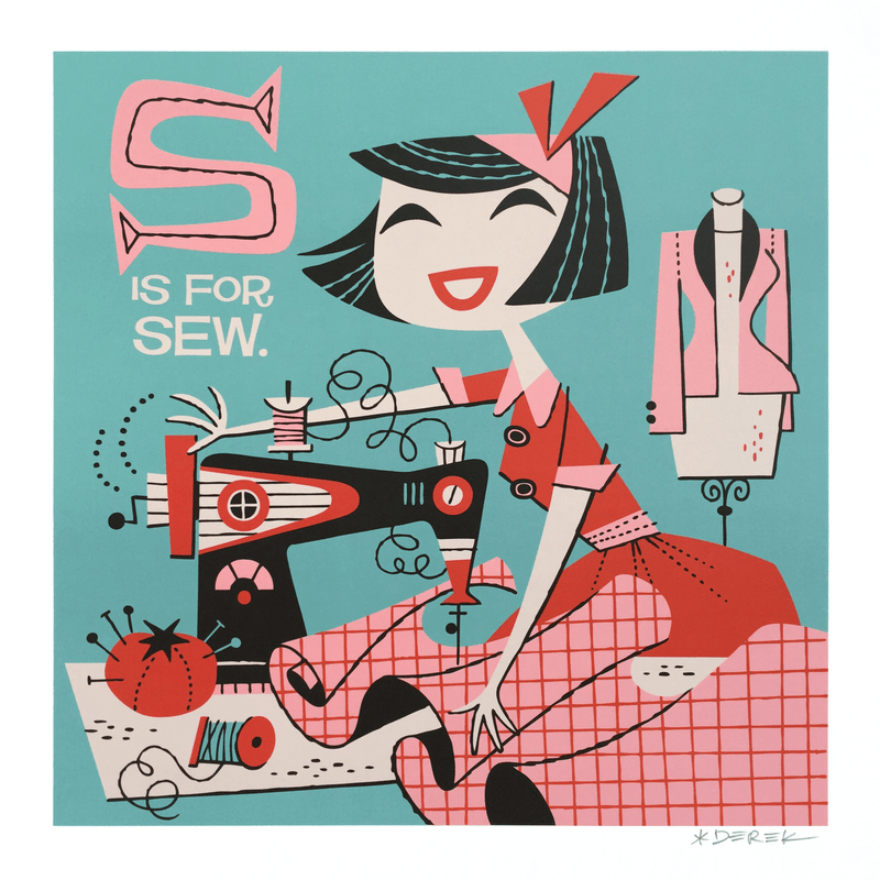 S is for Sew art print