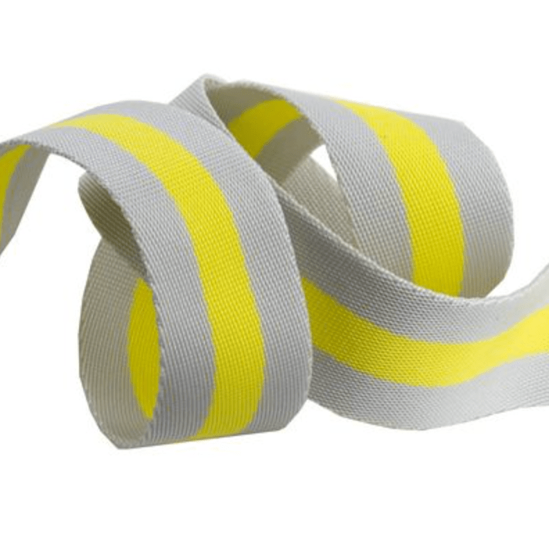 Tula Webbing: Gray and Neon Yellow - 1.5 inch