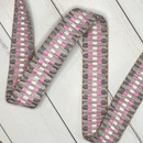 Zig Zag Webbing: Pink, Gray & White