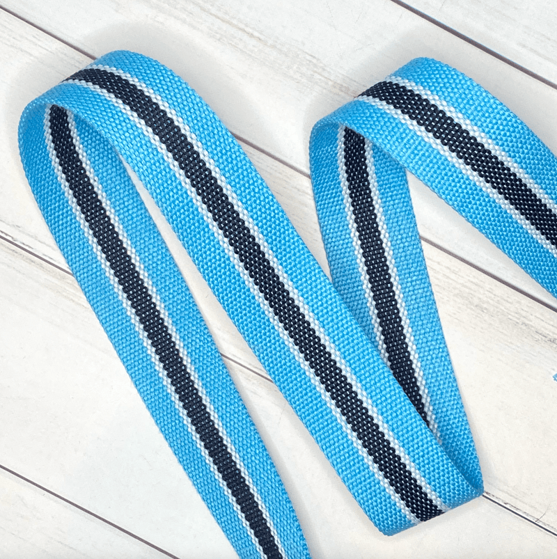 Stripe Webbing in Navy & Bright Blue