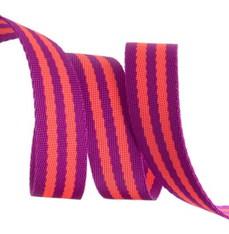 Tula Webbing: Watermelon and Plum 1 inch wide