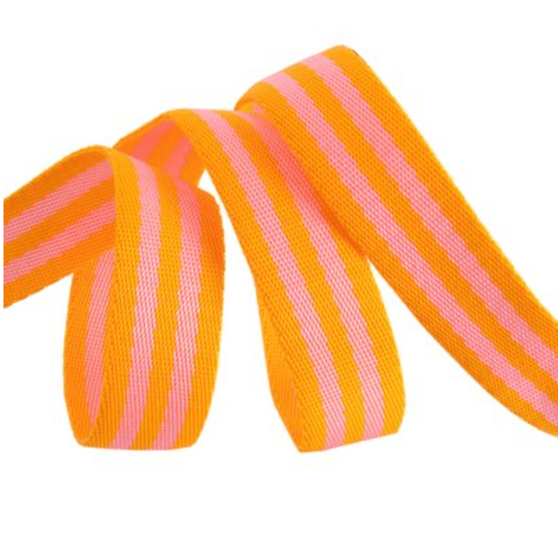 Tula Webbing: Pink and Orange 1 inch wide