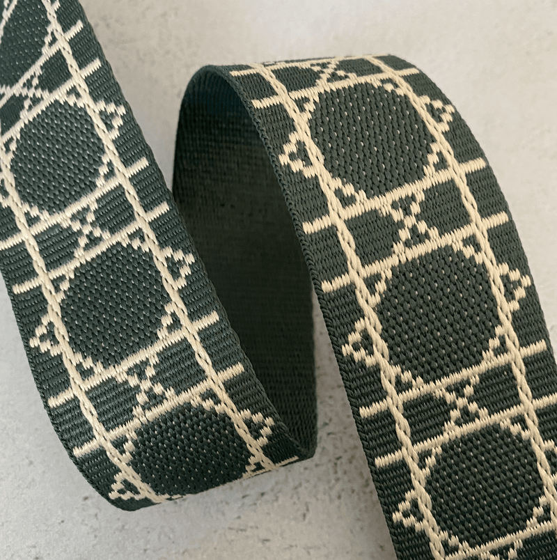 Diamond Webbing - Teal with Natural