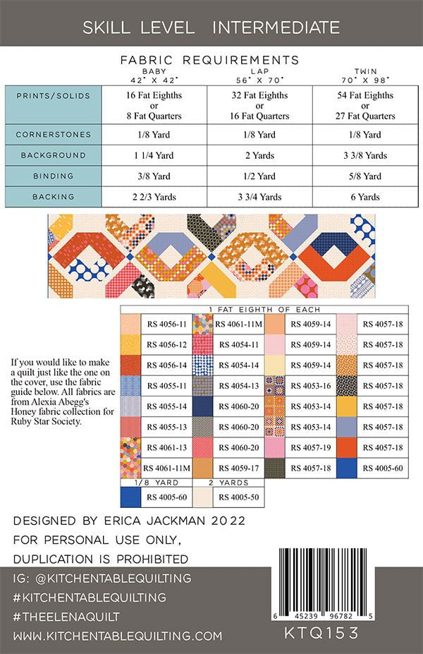The Elena Quilt Pattern