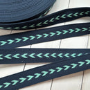 Arrow Webbing: Navy & Mint
