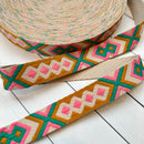 Webbing: XOXO in Pink, Gold & Aqua