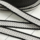 Webbing: Chevron in Gray & White