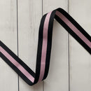 Stripe Webbing: Black and Pink