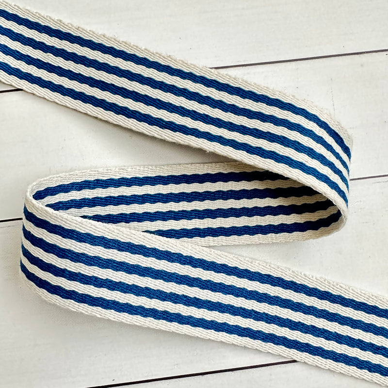 Nine Stripe Webbing: Bright Blue