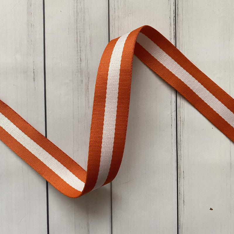 Stripe Webbing: Orange and White