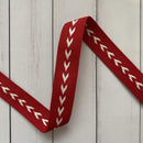 Arrow Webbing: Crimson with Natural