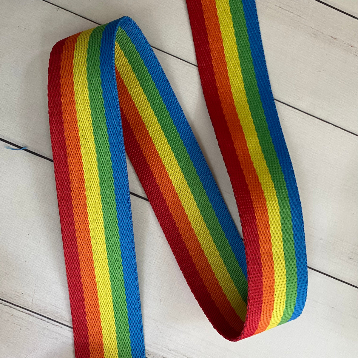 5 Color Rainbow Webbing - ROYGB - 1 1/2 5 Color Rainbow Webbing - ROYGB - 1 1/2