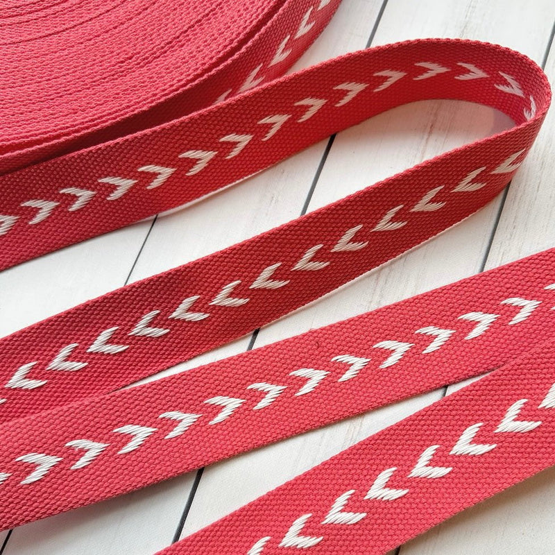 Arrow Webbing: Flamingo & White