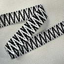 Zig Zag Webbing: Black with White