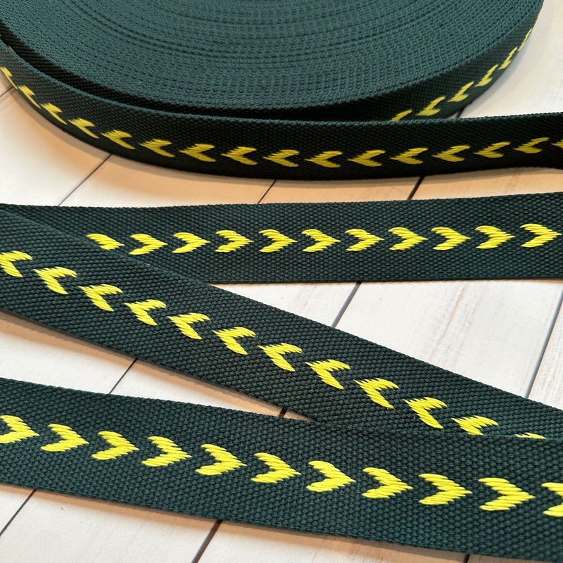 Arrow Webbing: Green & Citrine