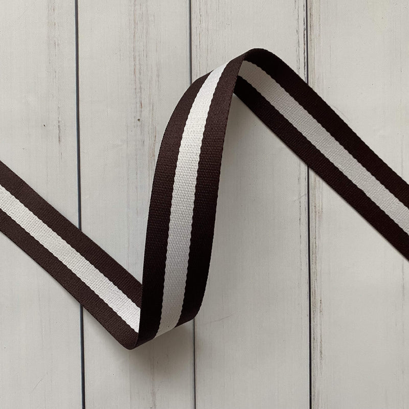 Stripe Webbing: Brown and White