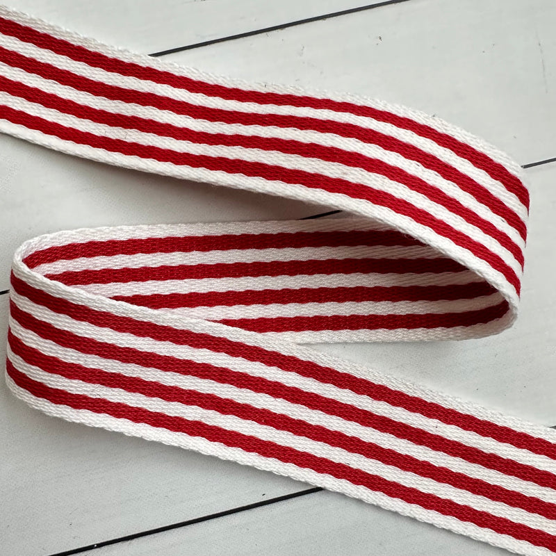Nine Stripe Webbing: Red
