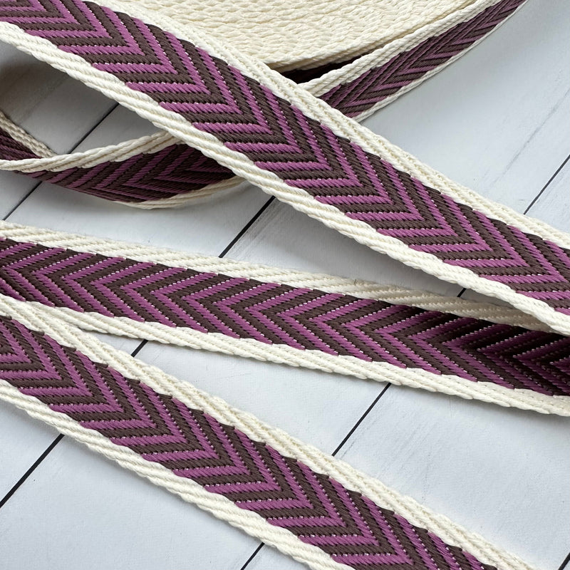 Webbing: Chevron in Plum