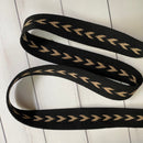 Arrow Webbing: Black with Khaki