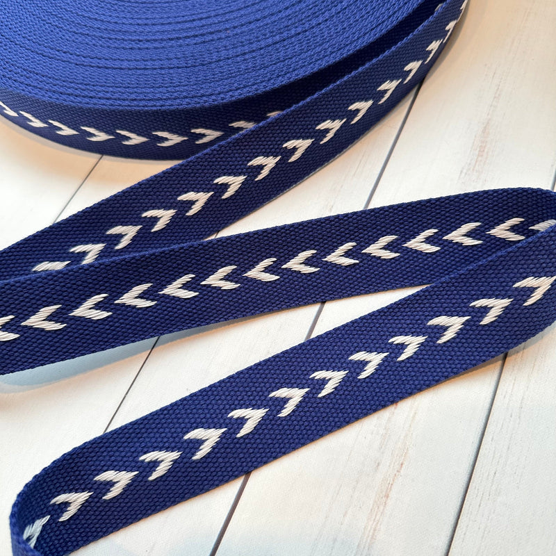 Arrow Webbing: Royal Blue & White