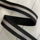 Stripe - Black with Metallic Silver