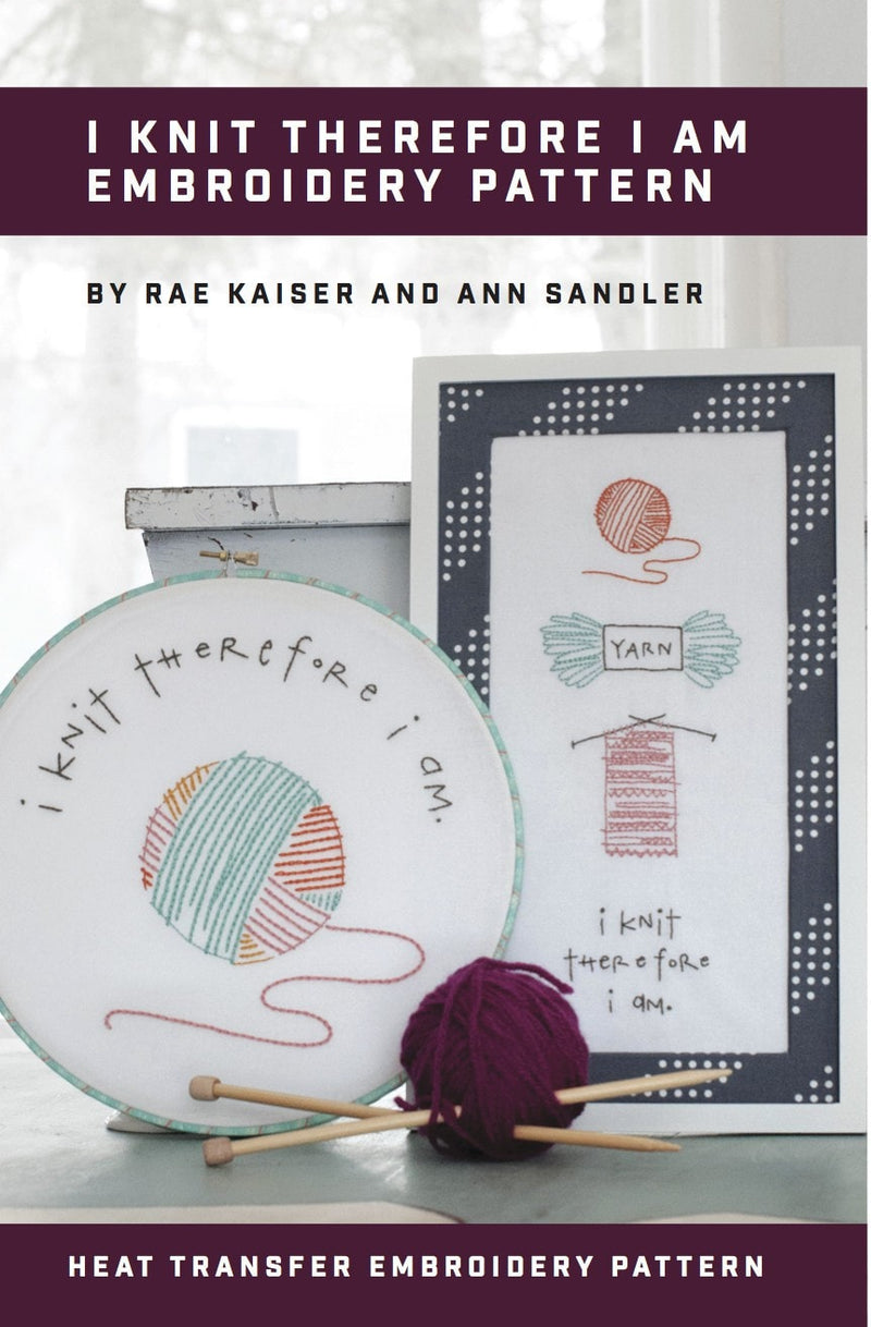 I Knit Therefore I am Digital Pattern - Stitch Supply Co.  - 1